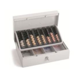 Steel cartridge - 840 ST, light grey with 8 single coin containers and 4 banknote fans-BP4245-508.01