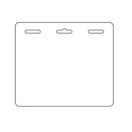 Nakagawa visitor badges, 96x82, tear resistant, adhesive, euro hole-C34 EM6 96x82