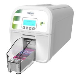 Magicard E+, doppelseitig, 12 Punkte/mm (300 dpi), USB, Ethernet, Anzeige
