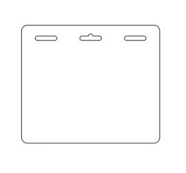 Nakagawa visitor badges, 96x82, tear resistant, adhesive, euro hole